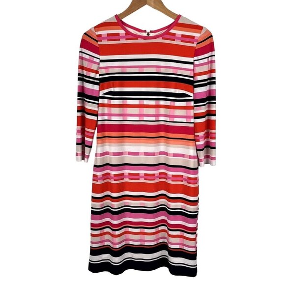 Eliza J Colorful Long Sleeve Knee Length Dress Size 4 - Picture 1 of 6